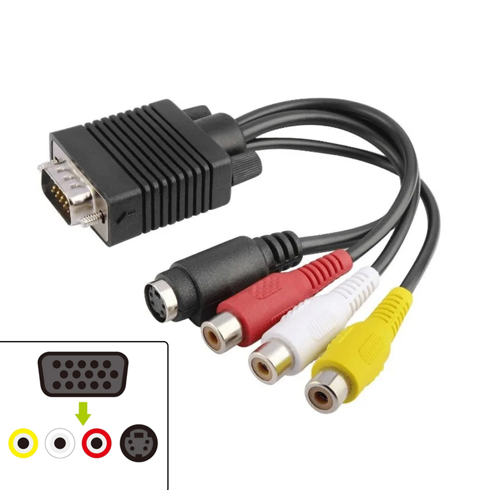 Composite Rca Cable - VGA - S-Video 3 RCA Kompozit