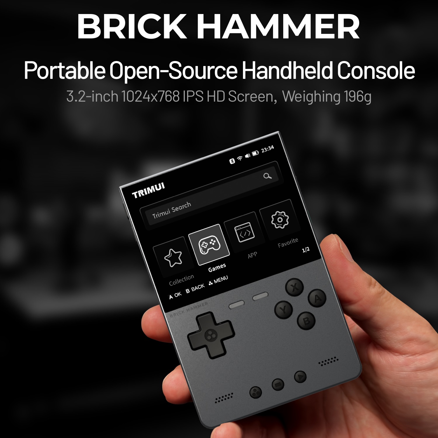 Retro Gaming Kiosk - TRIMUI BRICK HAMMER Retro El Oyun