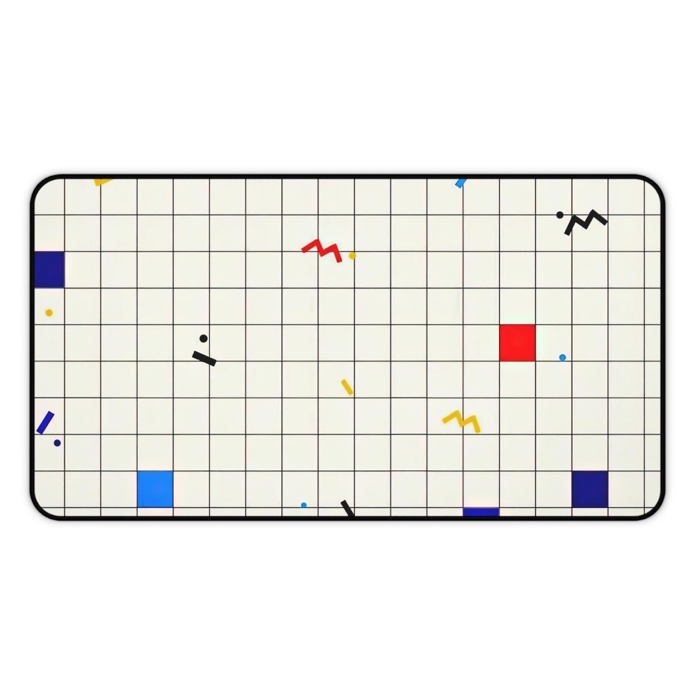 Retro Gaming Design - Retro Geometrik Izgara Masa Örtüsü Mouse
